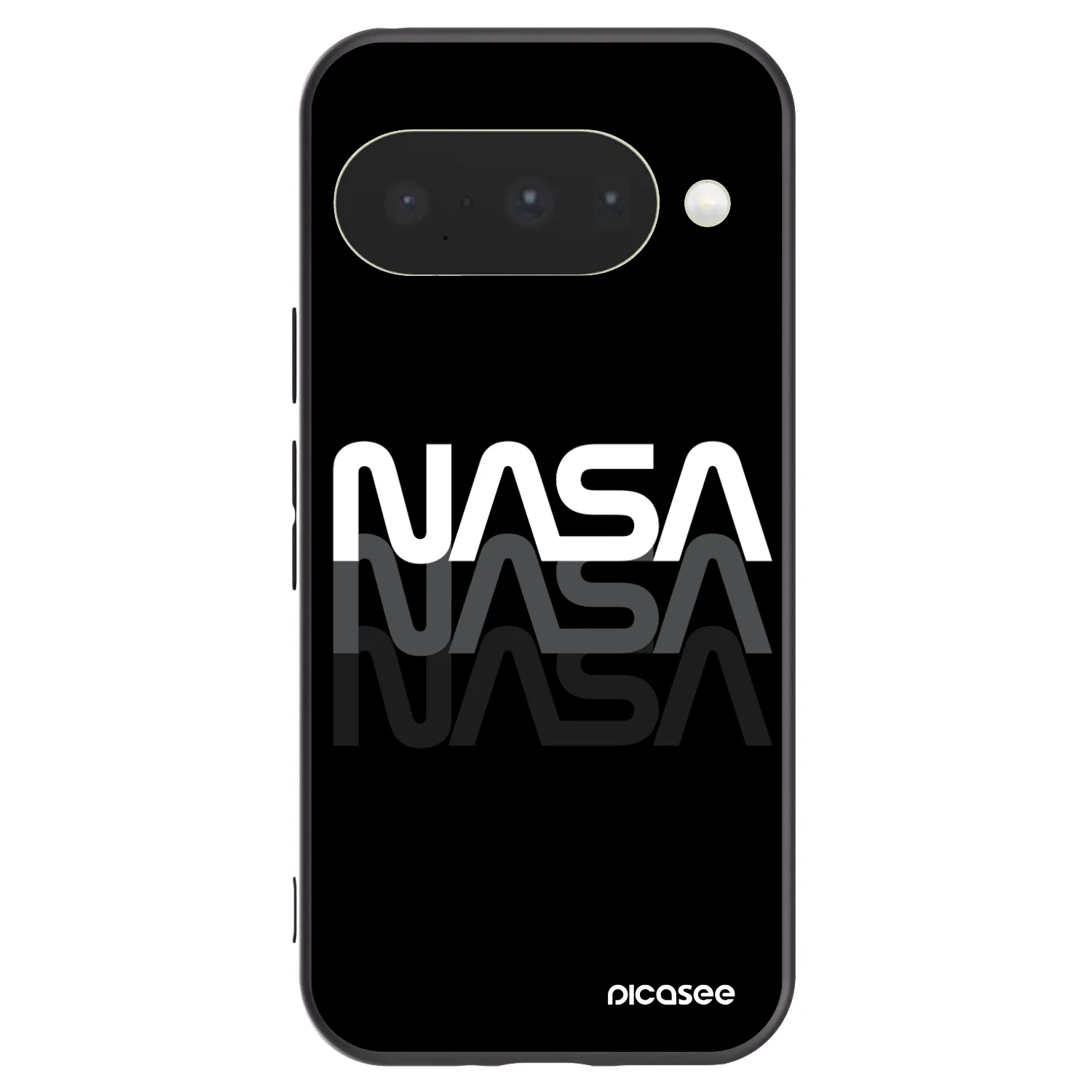 Picasee Μαύρη θήκη σιλικόνης για Google Pixel 10 - NASA Triple