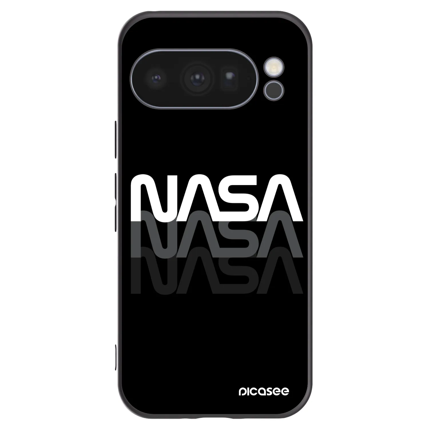 Picasee Μαύρη θήκη σιλικόνης για Google Pixel 10 Pro - NASA Triple