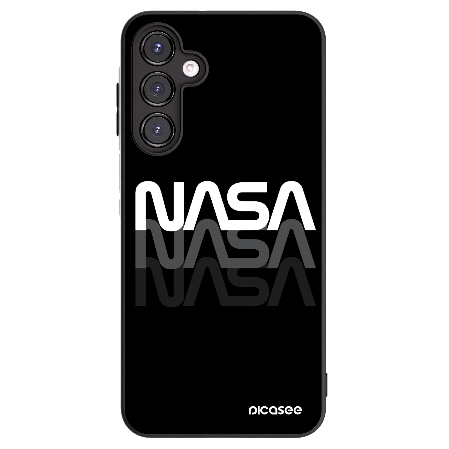 Picasee Μαύρη θήκη σιλικόνης για Samsung Galaxy A16 4G - NASA Triple