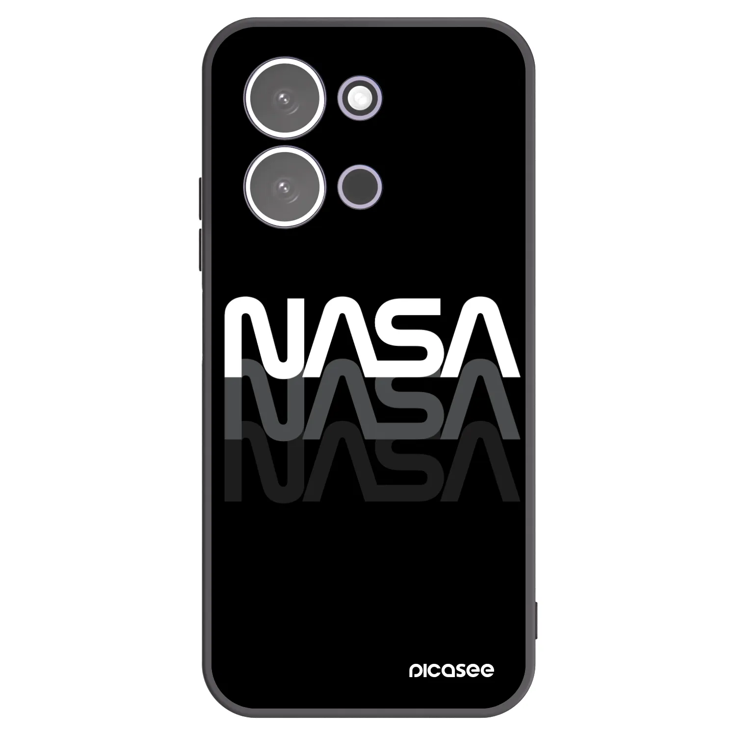 Picasee Μαύρη θήκη σιλικόνης για Xiaomi Redmi 15C 5G - NASA Triple