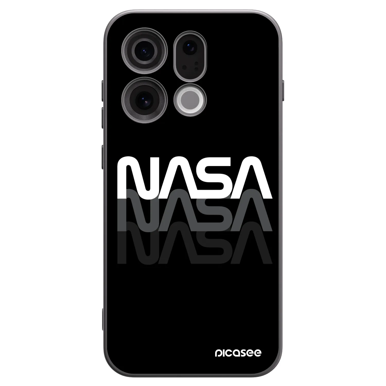 Picasee Μαύρη θήκη σιλικόνης για OPPO Find X9 - NASA Triple