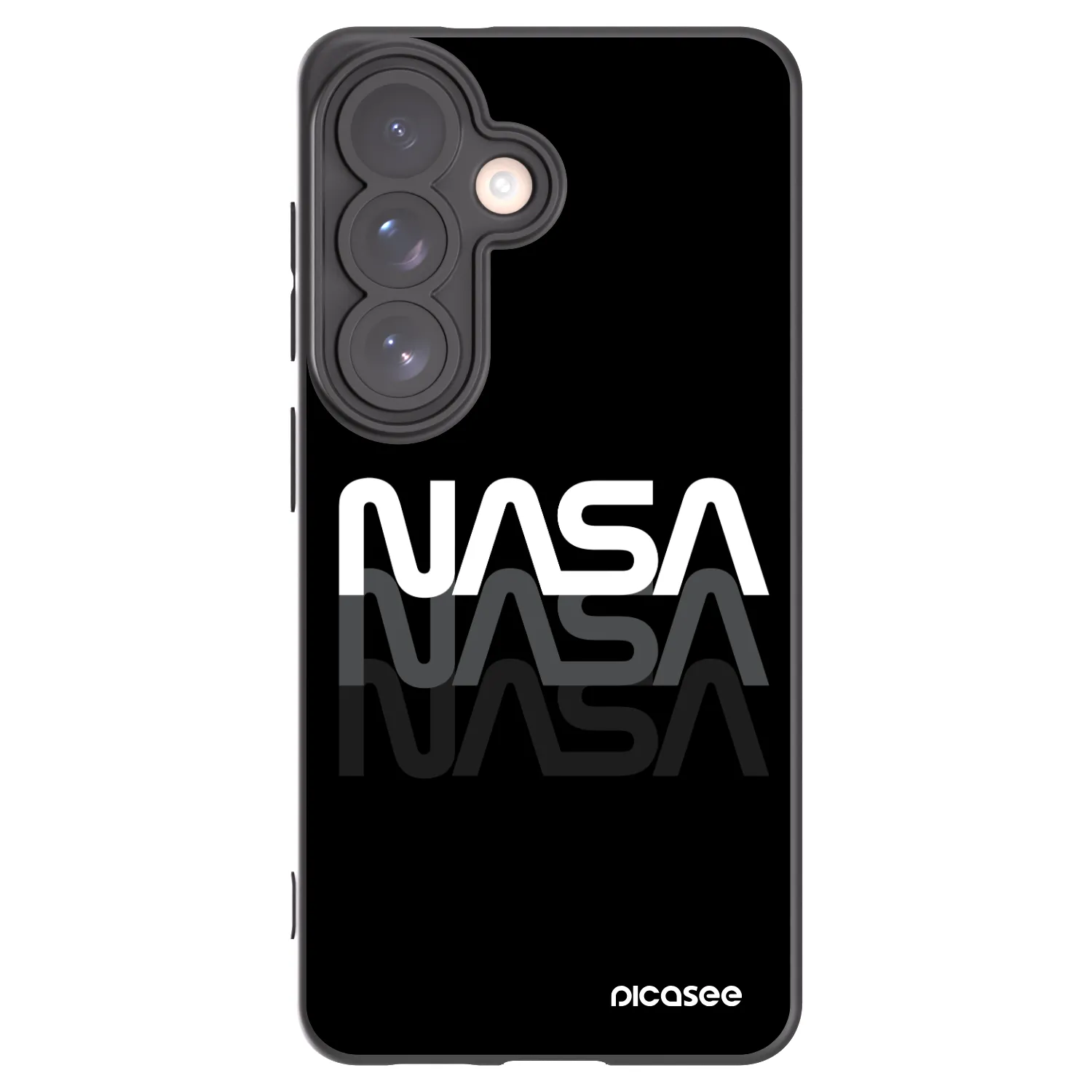 Picasee Μαύρη θήκη σιλικόνης για Samsung Galaxy S26 - NASA Triple