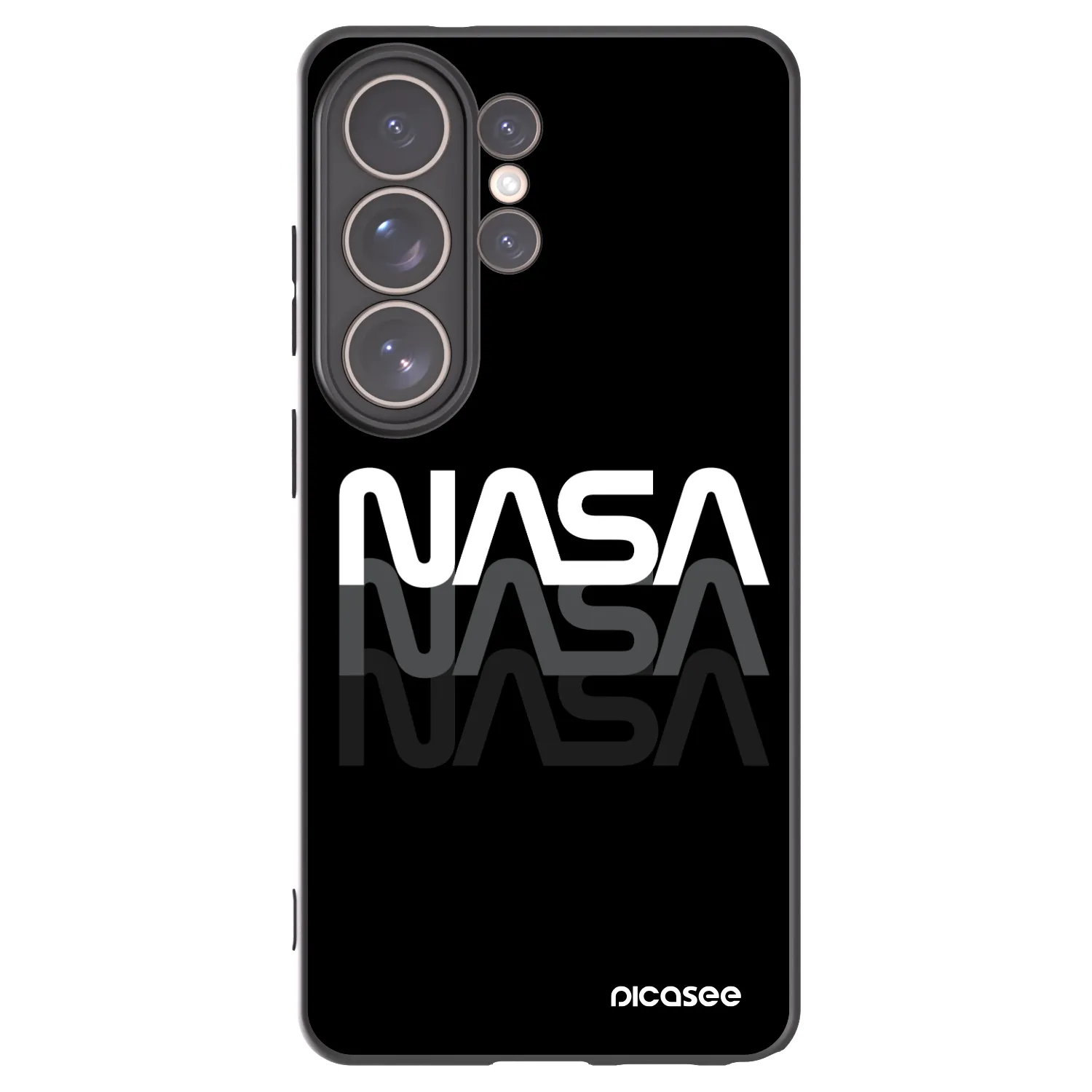 Picasee Μαύρη θήκη σιλικόνης για Samsung Galaxy S26 Ultra - NASA Triple