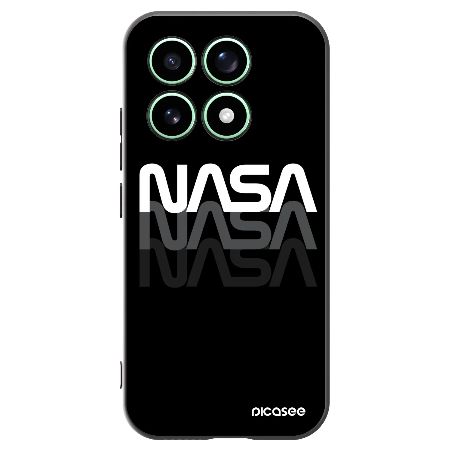 Picasee Μαύρη θήκη σιλικόνης για Xiaomi 17 - NASA Triple