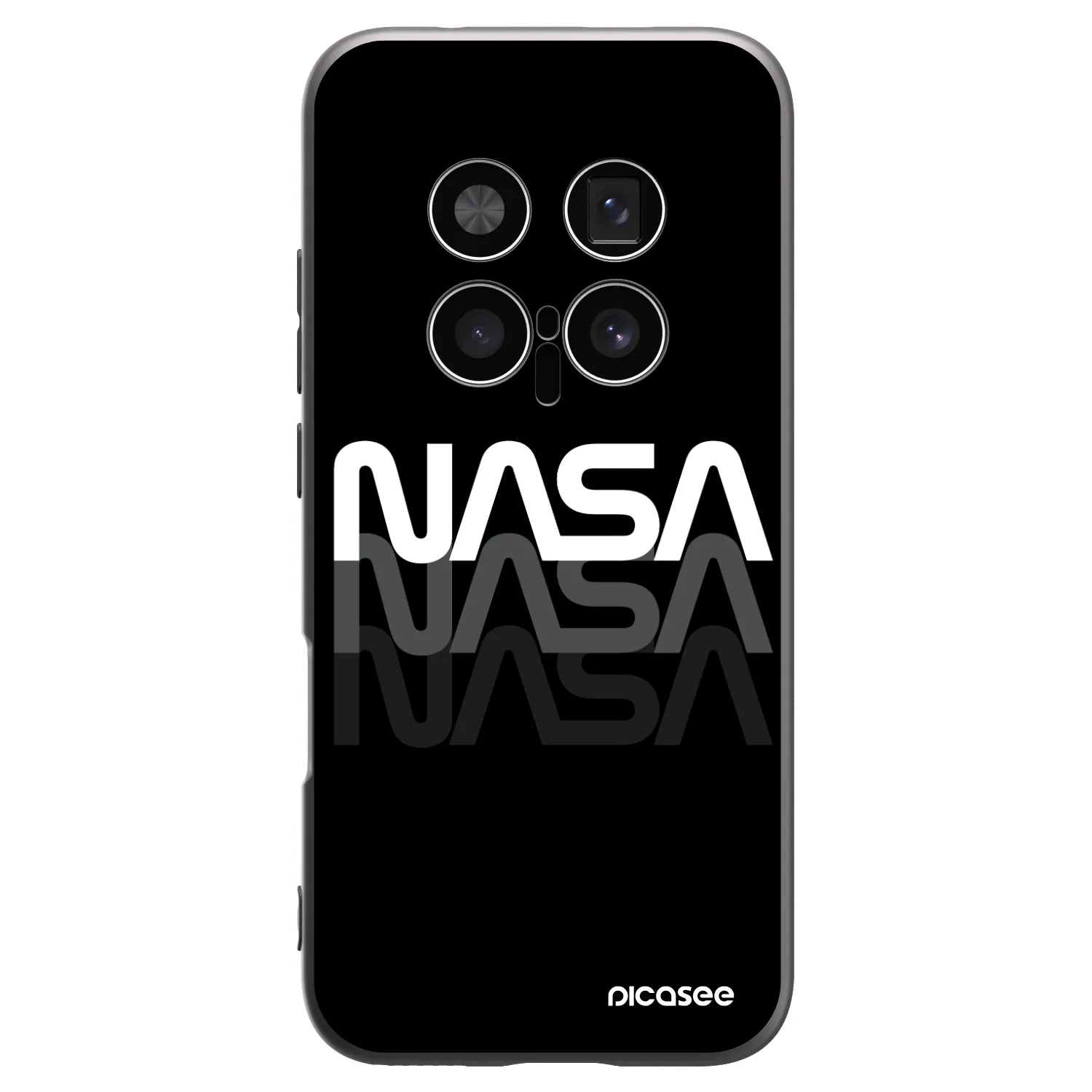 Picasee Μαύρη θήκη σιλικόνης για Honor Magic8 Pro 5G - NASA Triple