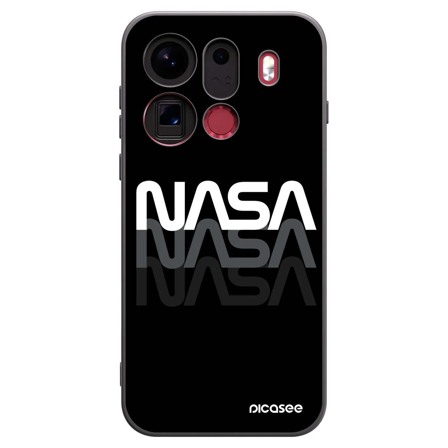 Picasee Μαύρη θήκη σιλικόνης για OPPO Find X9 Pro - NASA Triple