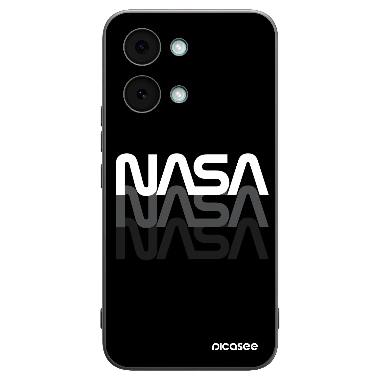 Picasee Μαύρη θήκη σιλικόνης για Xiaomi Poco X8 Pro Max - NASA Triple