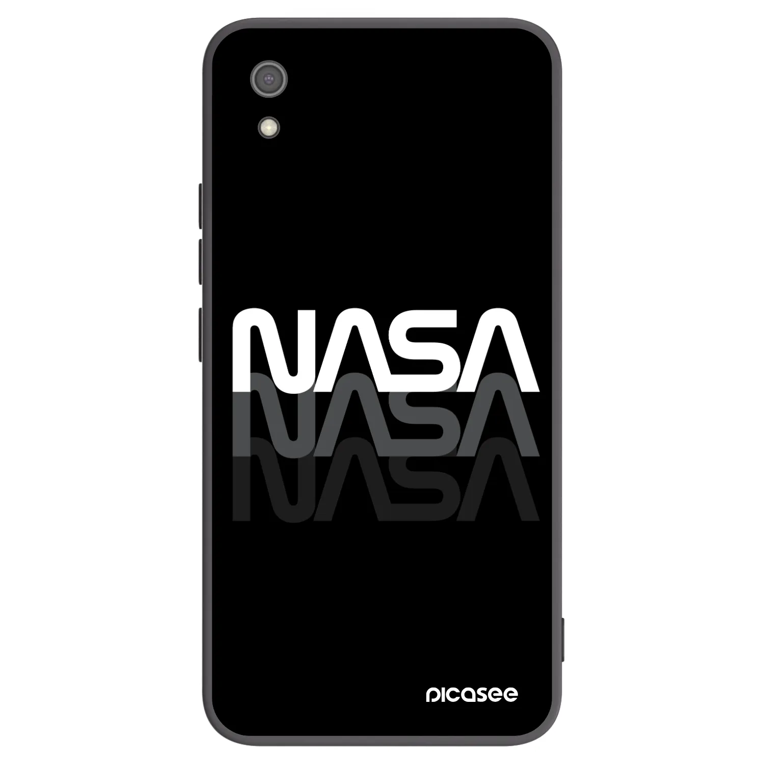 Picasee Μαύρη θήκη σιλικόνης για Xiaomi Redmi 7A - NASA Triple