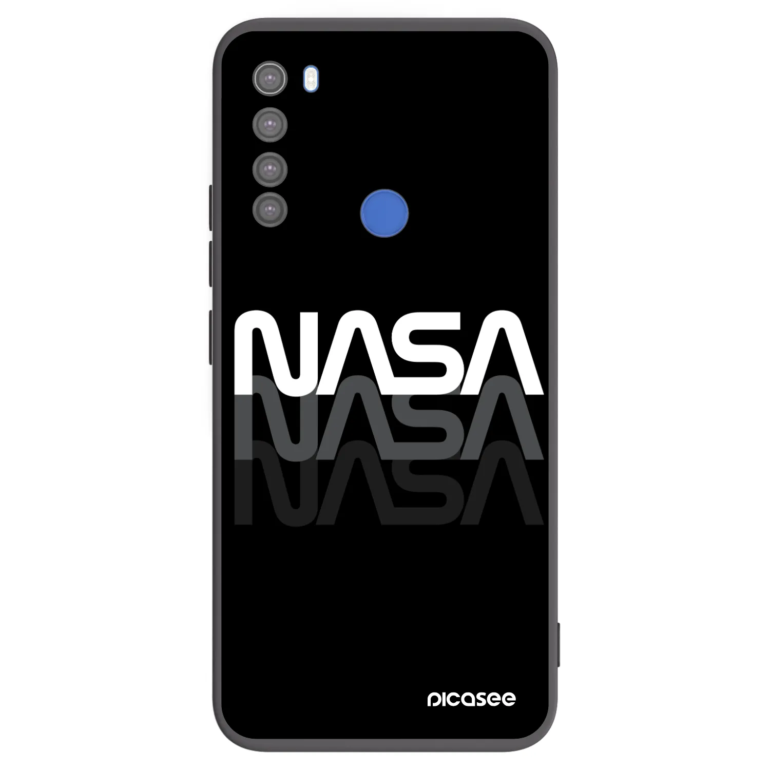 Picasee Μαύρη θήκη σιλικόνης για Xiaomi Redmi Note 8T - NASA Triple