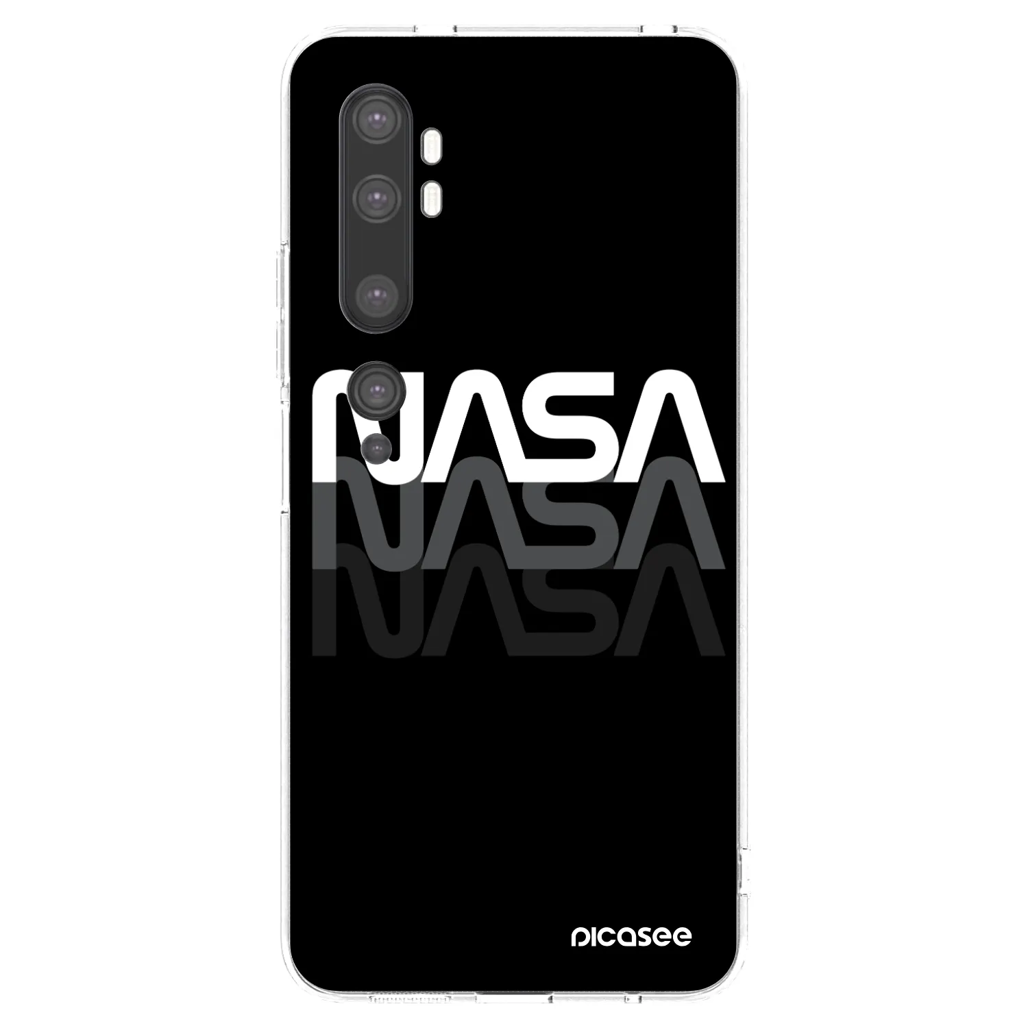 Picasee διαφανής θήκη σιλικόνης Xiaomi Mi Note 10 (Pro) - NASA Triple