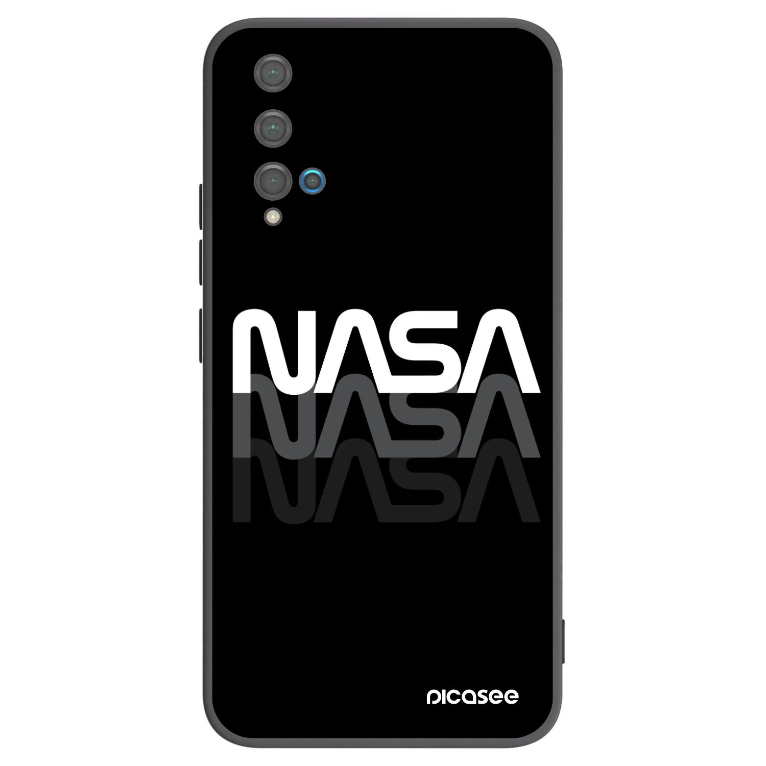 Picasee Μαύρη θήκη σιλικόνης για Huawei Nova 5T - NASA Triple