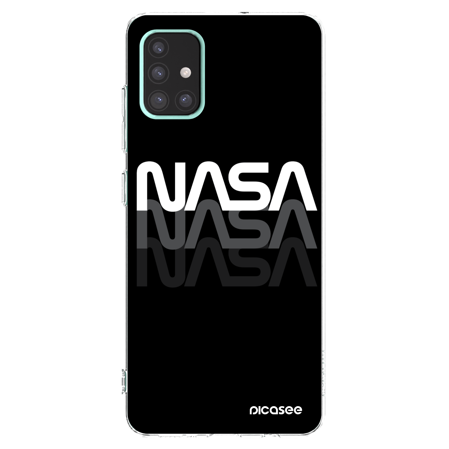 Picasee διαφανής θήκη σιλικόνης Samsung Galaxy A51 A515F - NASA Triple