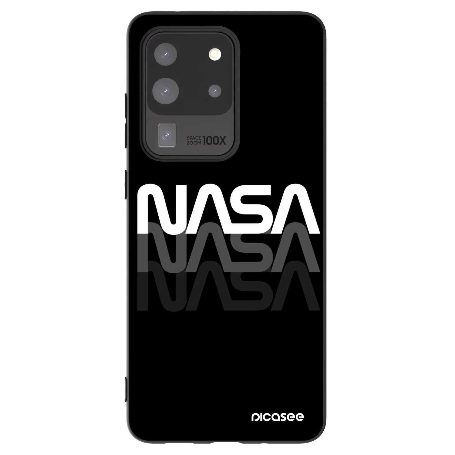 Picasee Μαύρη θήκη σιλικόνης για Samsung Galaxy S20 Ultra 5G G988F - NASA Triple