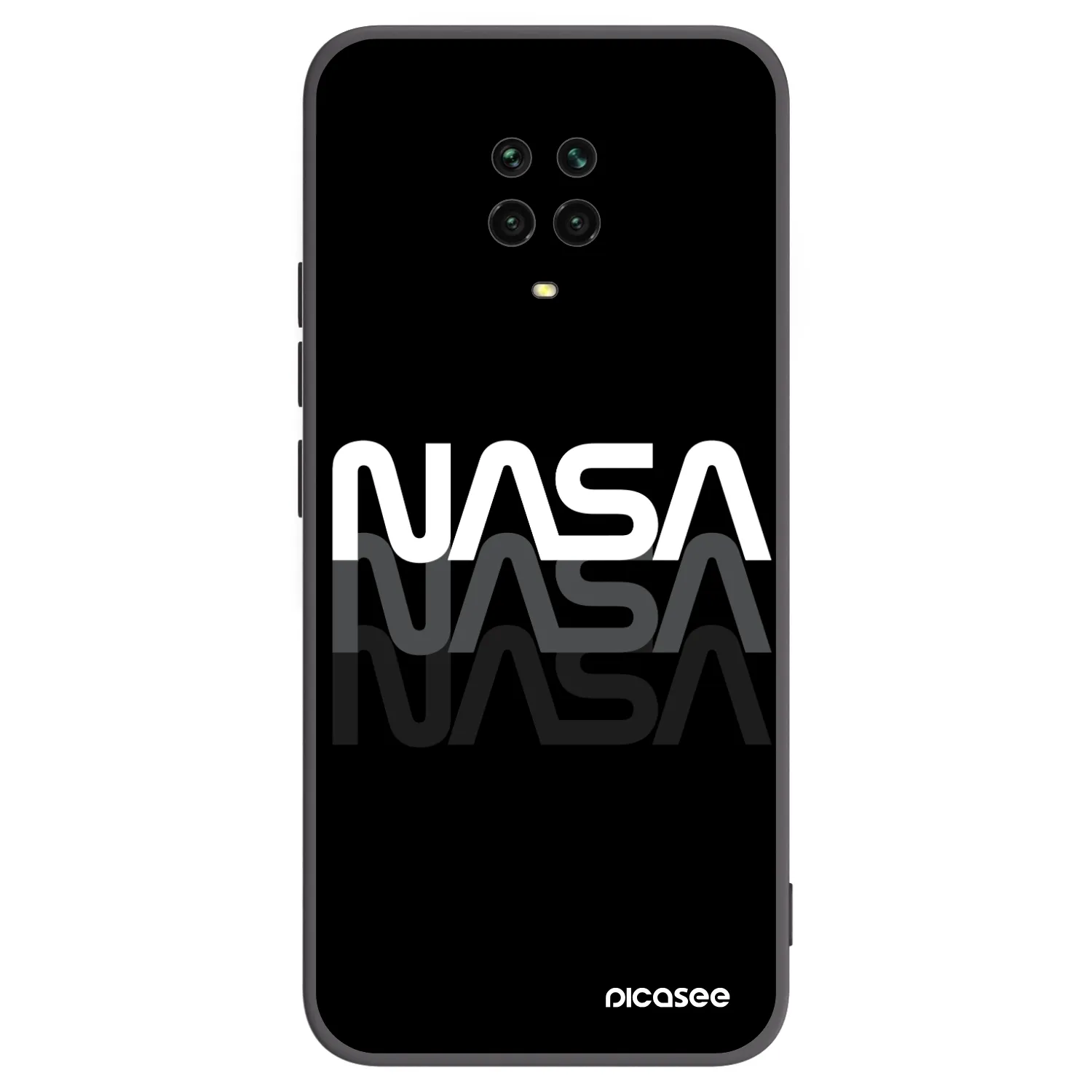 Picasee Μαύρη θήκη σιλικόνης για Xiaomi Redmi Note 9 Pro - NASA Triple