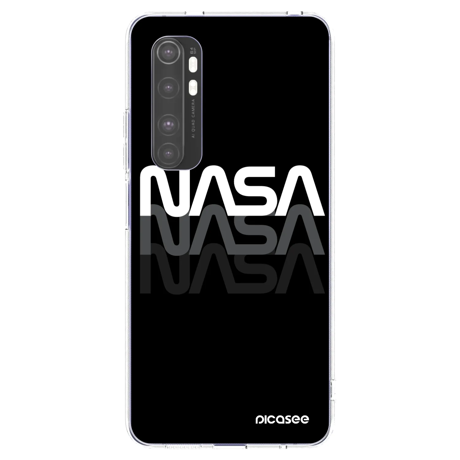 Picasee διαφανής θήκη σιλικόνης Xiaomi Mi Note 10 Lite - NASA Triple