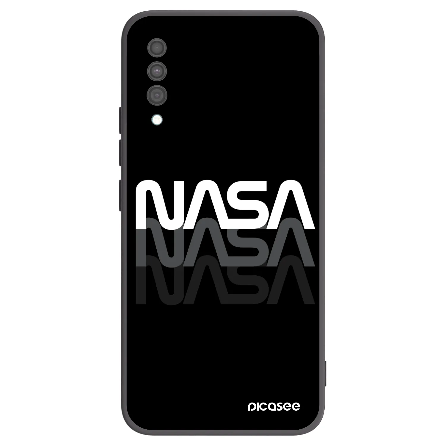 Picasee Μαύρη θήκη σιλικόνης για Samsung Galaxy A30s A307F - NASA Triple