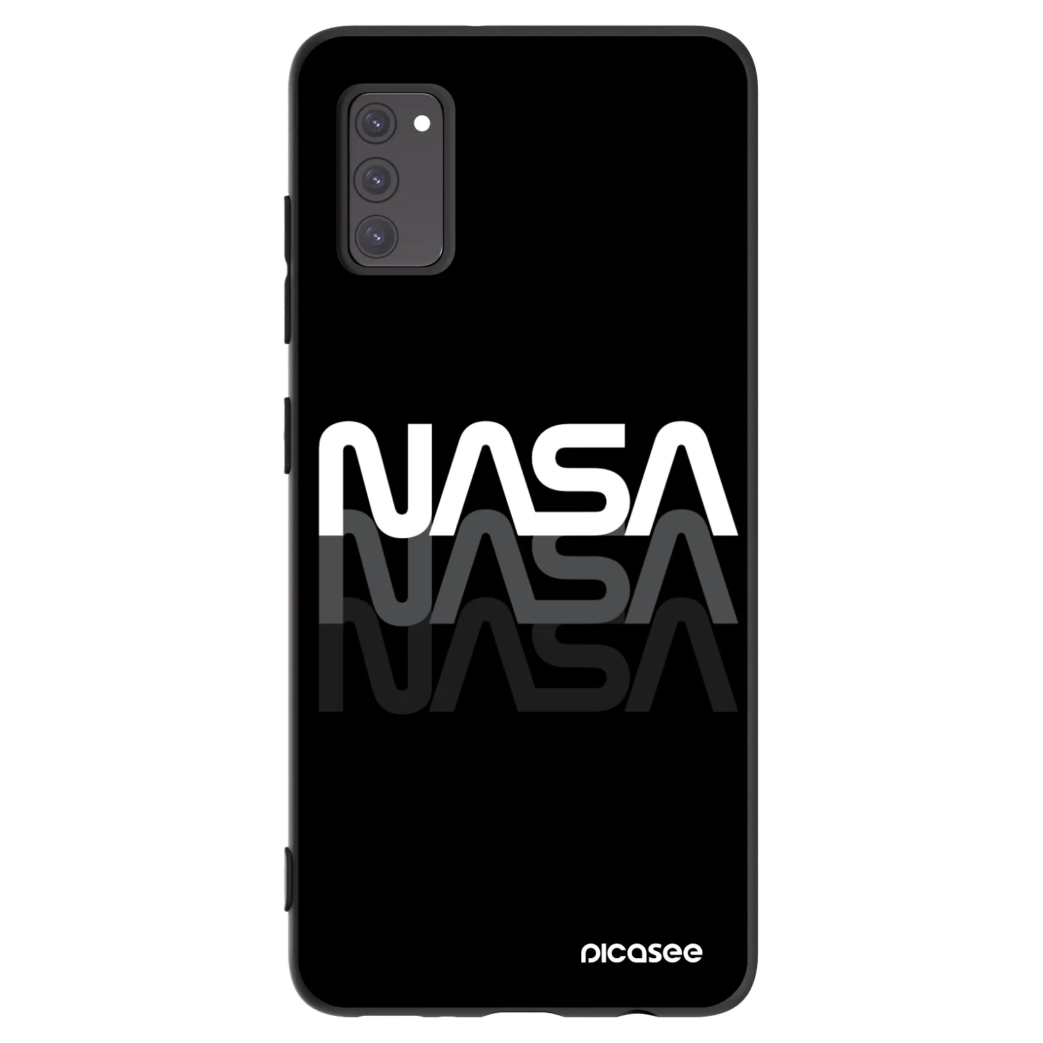 Picasee Μαύρη θήκη σιλικόνης για Samsung Galaxy A41 A415F - NASA Triple