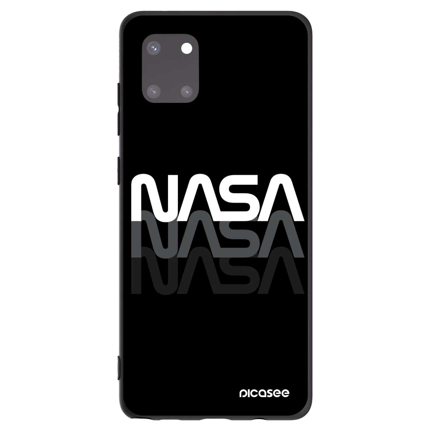 Picasee Μαύρη θήκη σιλικόνης για Samsung Galaxy Note 10 Lite N770F - NASA Triple