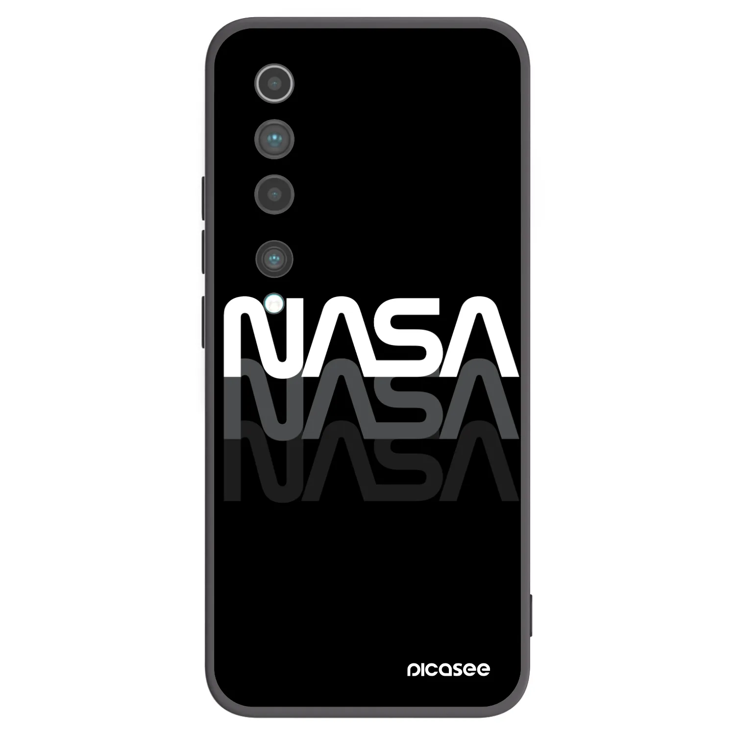 Picasee Μαύρη θήκη σιλικόνης για Xiaomi Mi 10 - NASA Triple