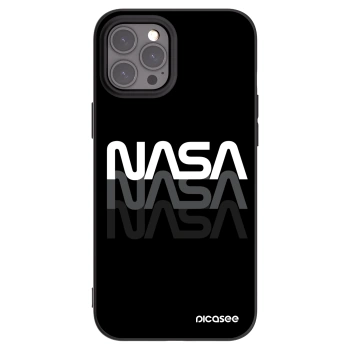 Picasee Μαύρη θήκη σιλικόνης για Apple iPhone 12 Pro Max - NASA Triple