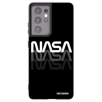 Picasee Μαύρη θήκη σιλικόνης για Samsung Galaxy S21 Ultra 5G G998B - NASA Triple