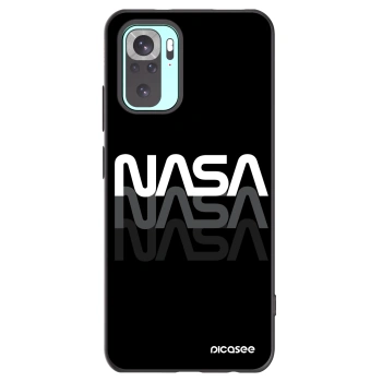 Picasee Μαύρη θήκη σιλικόνης για Xiaomi Redmi Note 10 Pro - NASA Triple