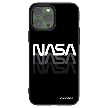 Picasee Μαύρη θήκη σιλικόνης για Apple iPhone 13 Pro Max - NASA Triple