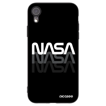 Picasee Μαύρη θήκη σιλικόνης για Apple iPhone XR - NASA Triple