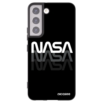 Picasee Μαύρη θήκη σιλικόνης για Samsung Galaxy S22 5G - NASA Triple