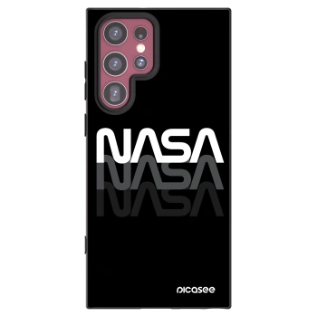 Picasee Μαύρη θήκη σιλικόνης για Samsung Galaxy S22 Ultra 5G - NASA Triple