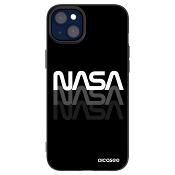 Picasee Μαύρη θήκη σιλικόνης για Apple iPhone 14 Plus - NASA Triple