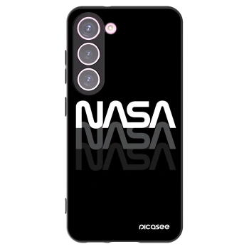 Picasee Μαύρη θήκη σιλικόνης για Samsung Galaxy S23 5G - NASA Triple