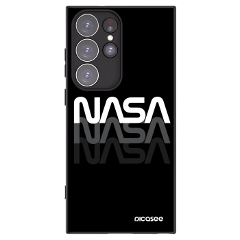 Picasee Μαύρη θήκη σιλικόνης για Samsung Galaxy S23 Ultra 5G - NASA Triple
