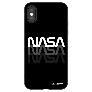 Picasee Μαύρη θήκη σιλικόνης για Apple iPhone X/XS - NASA Triple
