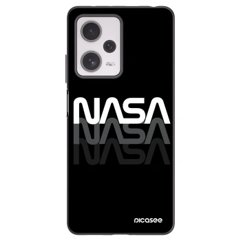 Picasee Μαύρη θήκη σιλικόνης για Xiaomi Redmi Note 12 Pro+ 5G - NASA Triple