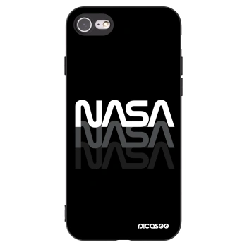 Picasee Μαύρη θήκη σιλικόνης για Apple iPhone 8 - NASA Triple