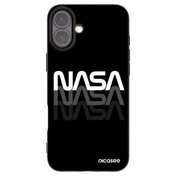 Picasee Μαύρη θήκη σιλικόνης για Apple iPhone 16 Plus - NASA Triple