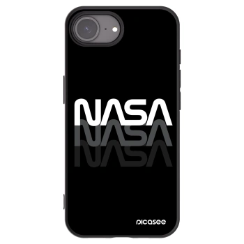 Picasee Μαύρη θήκη σιλικόνης για Apple iPhone 16e - NASA Triple