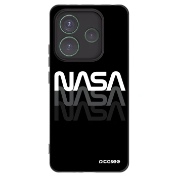 Picasee Μαύρη θήκη σιλικόνης για Xiaomi Redmi Note 14 5G - NASA Triple
