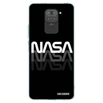 Picasee Μαύρη θήκη σιλικόνης για Xiaomi Redmi Note 9 - NASA Triple
