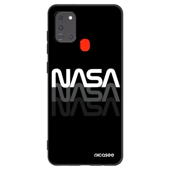 Picasee Μαύρη θήκη σιλικόνης για Samsung Galaxy A21s - NASA Triple