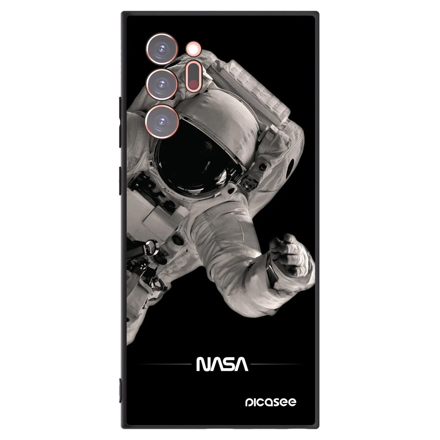 Picasee Μαύρη θήκη σιλικόνης για Samsung Galaxy Note 20 Ultra - Astronaut Big