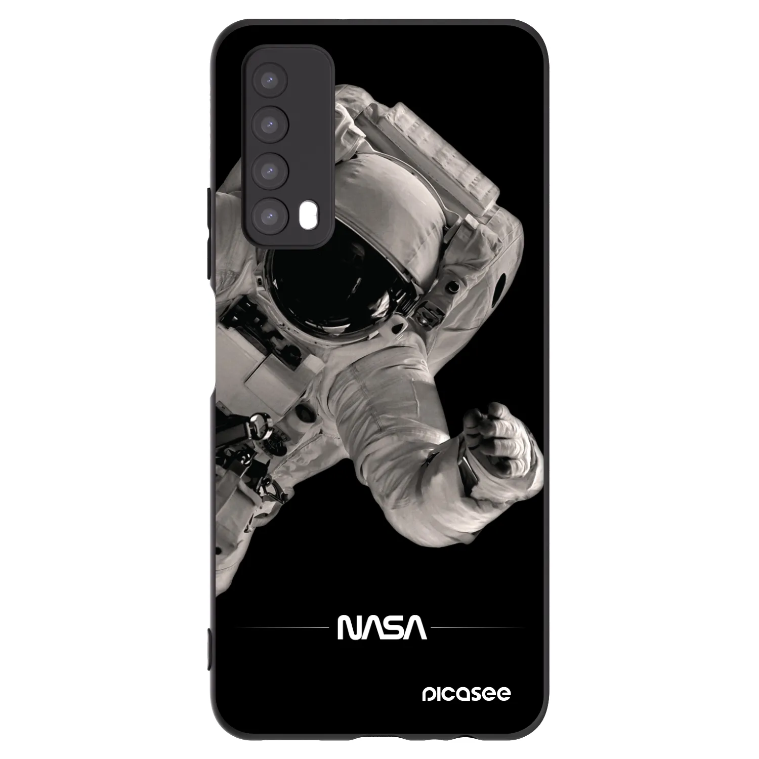 Picasee Μαύρη θήκη σιλικόνης για Huawei P Smart 2021 - Astronaut Big