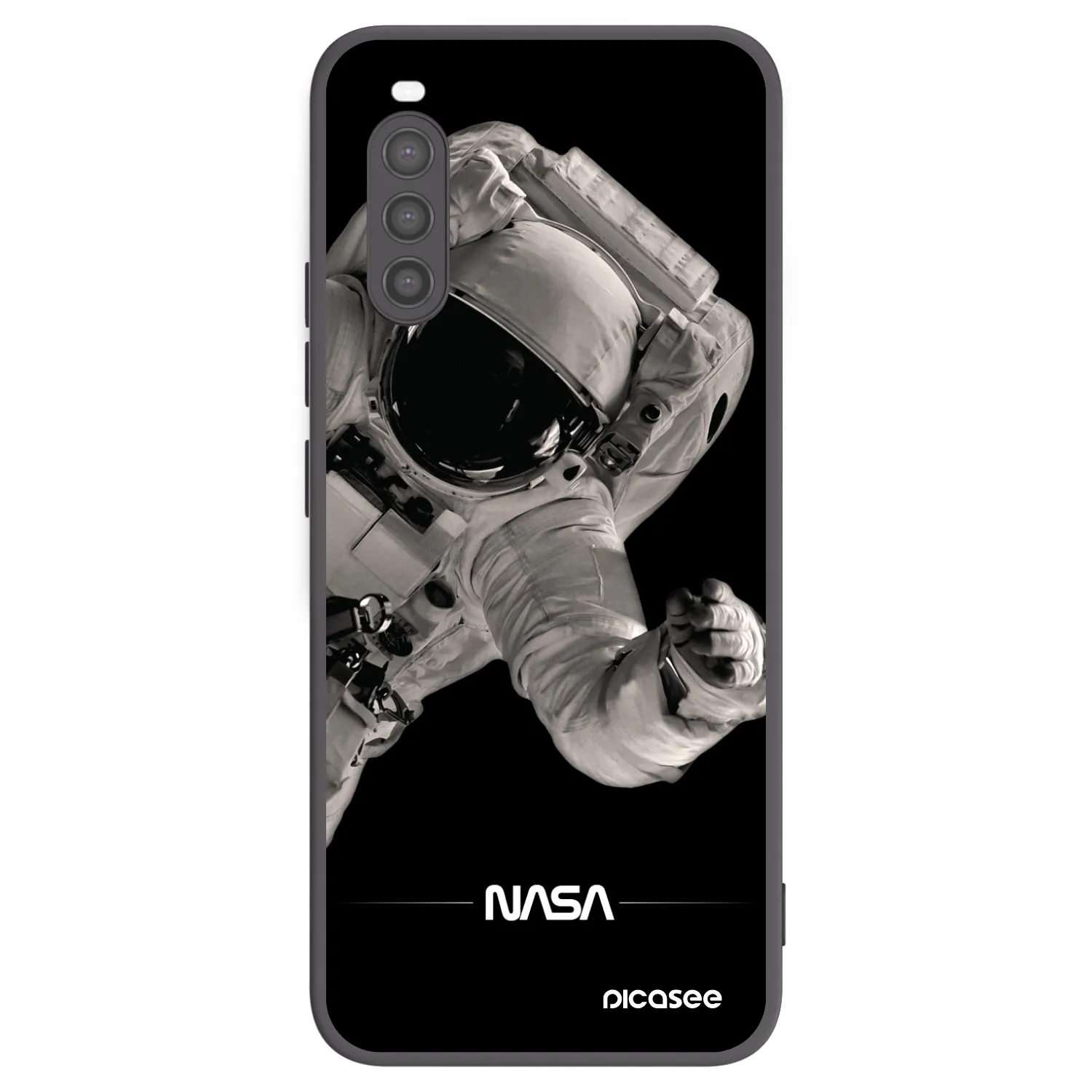 Picasee Μαύρη θήκη σιλικόνης για Sony Xperia 10 II - Astronaut Big