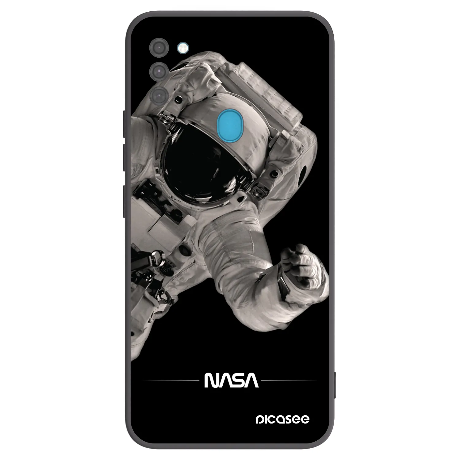 Picasee Μαύρη θήκη σιλικόνης για Samsung Galaxy M11 - Astronaut Big