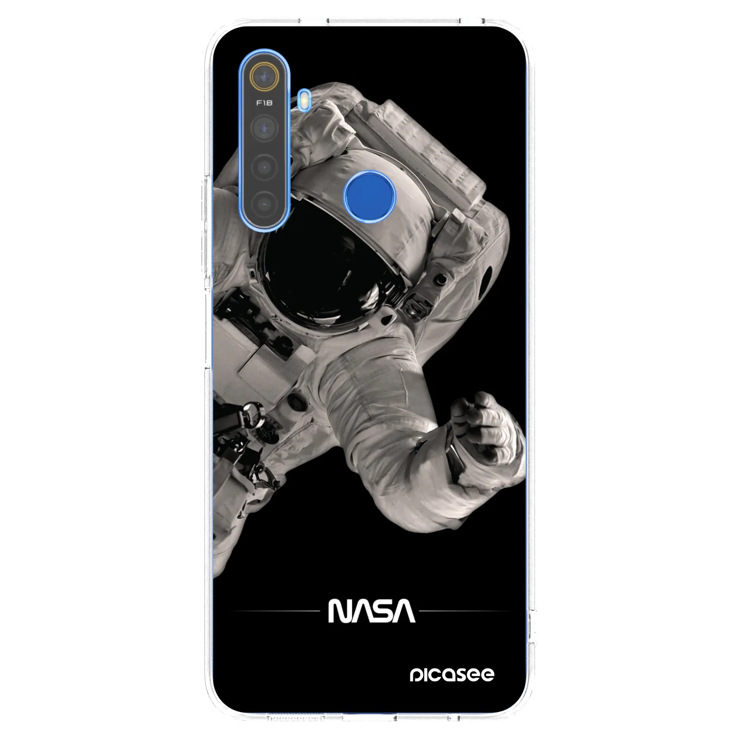 Picasee διαφανής θήκη σιλικόνης Realme 5 - Astronaut Big