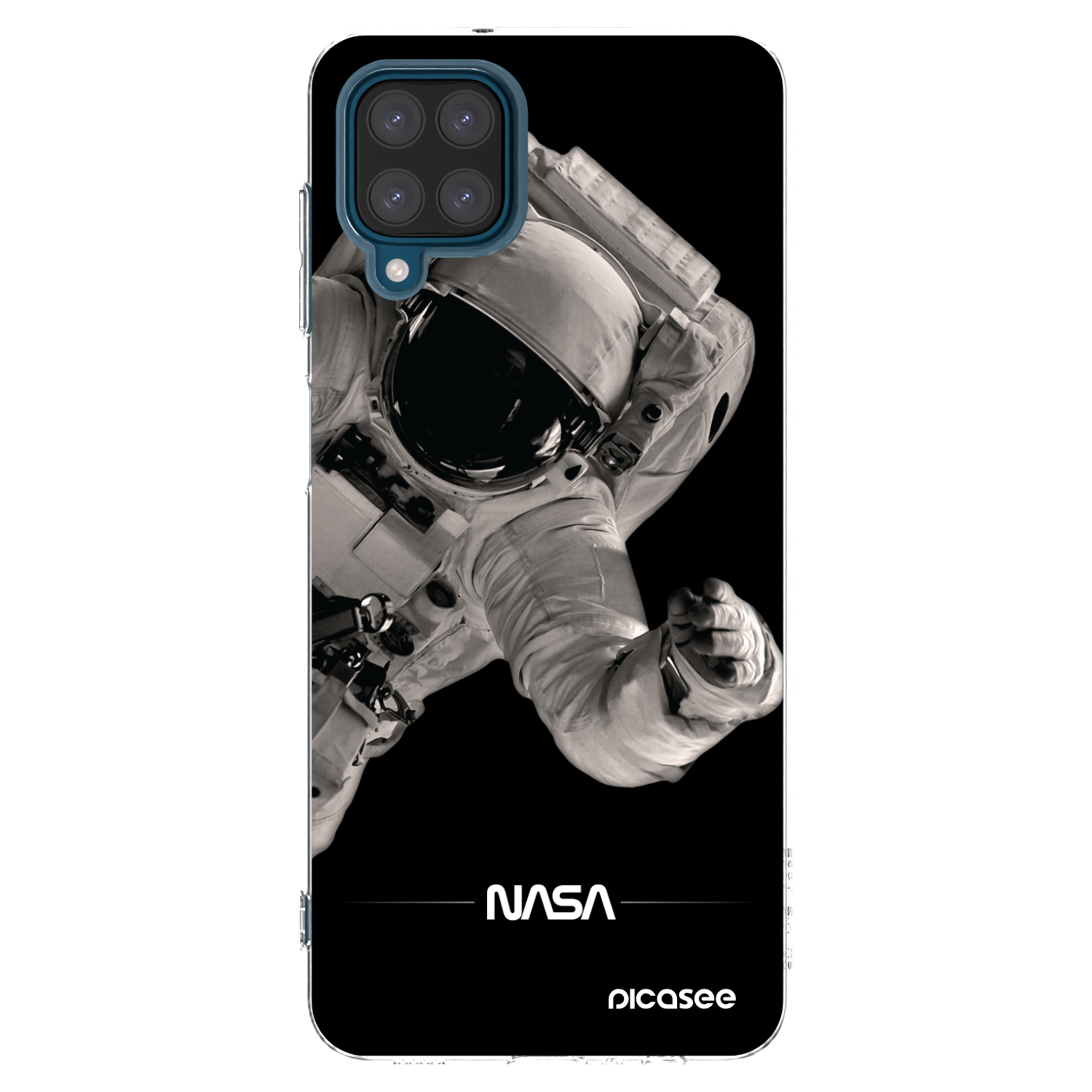 Picasee διαφανής θήκη σιλικόνης Samsung Galaxy A12 A125F - Astronaut Big