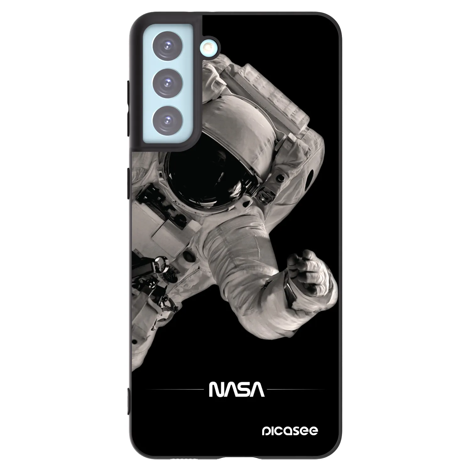 Picasee Μαύρη θήκη σιλικόνης για Samsung Galaxy S21+ 5G G996F - Astronaut Big