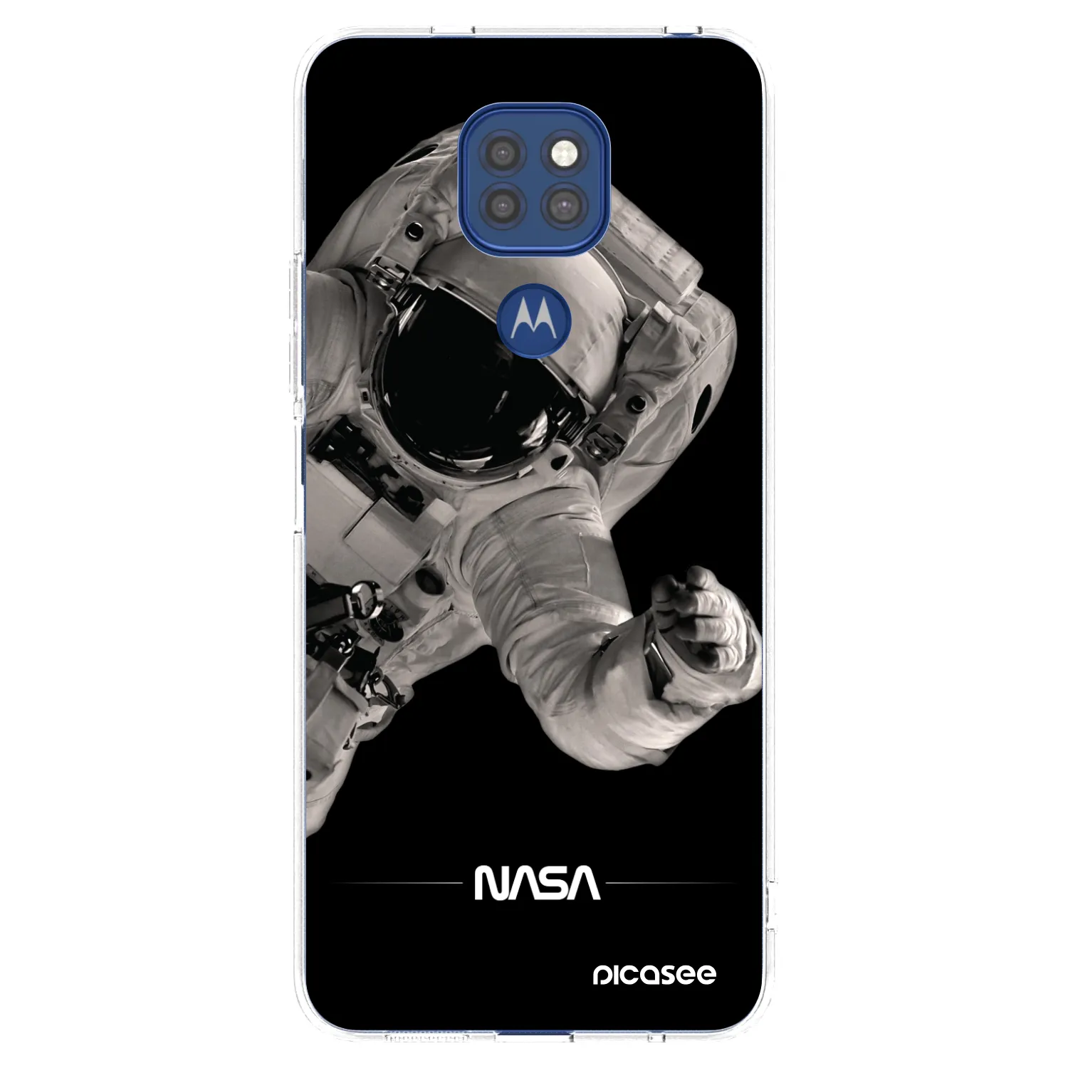 Picasee διαφανής θήκη σιλικόνης Motorola Moto G9 Play - Astronaut Big