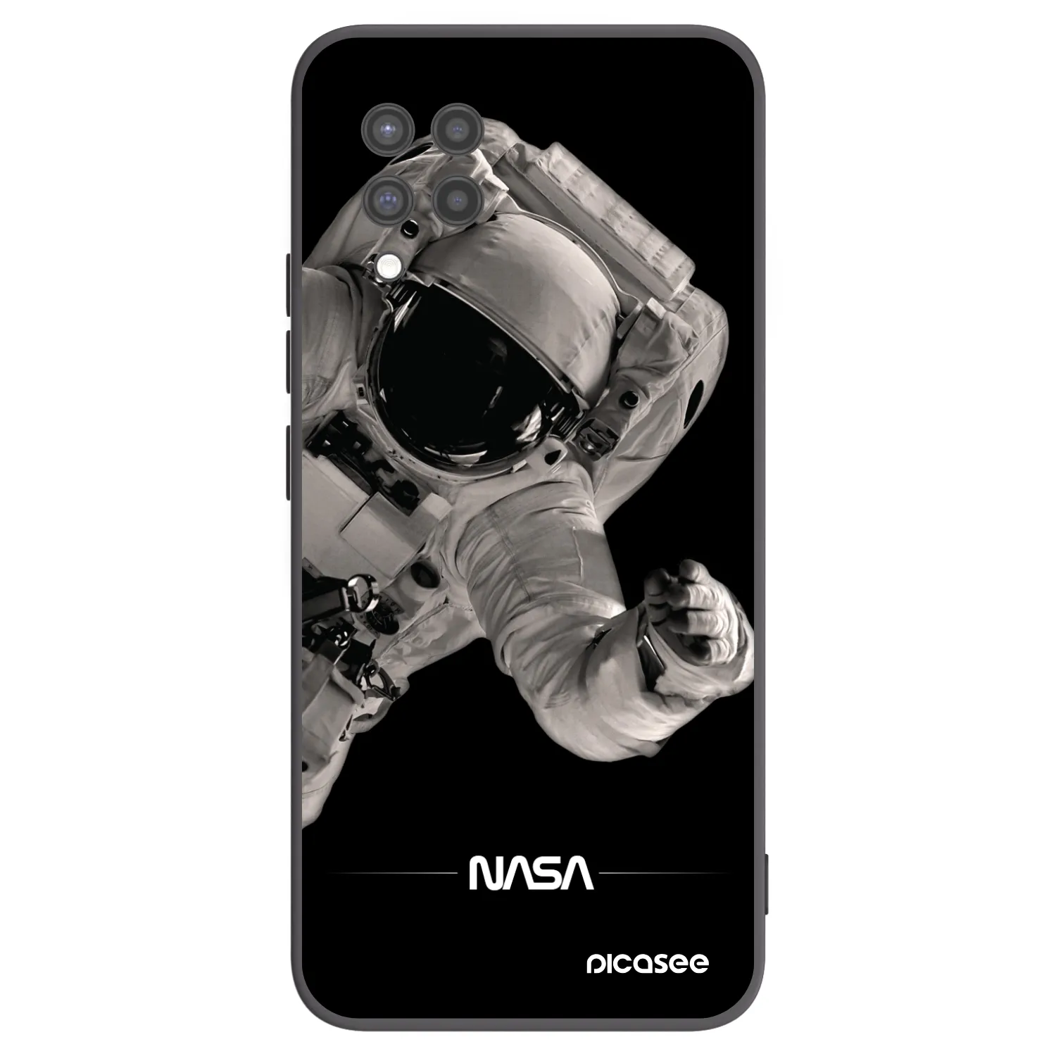 Picasee Μαύρη θήκη σιλικόνης για Samsung Galaxy A42 A426B - Astronaut Big